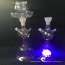 Cachimbo de água de garrafa de vidro LED luz Shisha Hookah